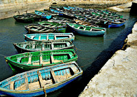 Old fishing boats - Essouria harbour, Morocco, 1994, 35mm