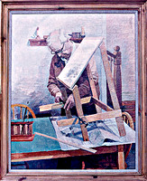 Harold with easel