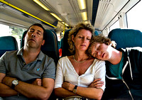 London visitors asleep on train going back to Brighton